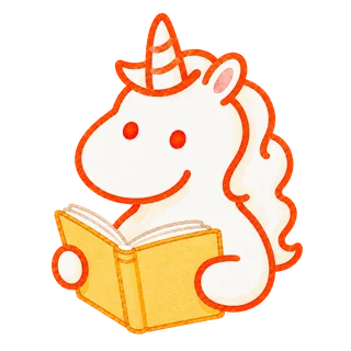 教科書を読むユニコーン